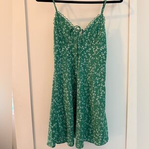 Princess Polly green floral mini dress